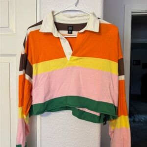 BDG cropped striped Polo Shirt rugby shirt